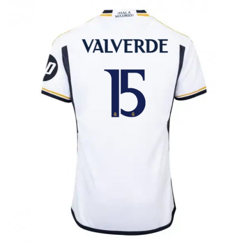 Dres Real Madrid Federico Valverde #15 Domaci 2023-24 Kratak Rukav